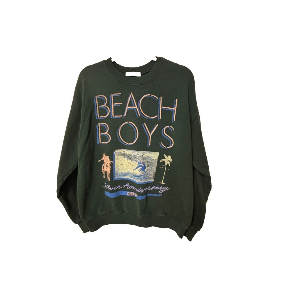 Daydreamer Womens Beach Boys Silver Anniversary '89 Crewneck Sweatshirt Size S